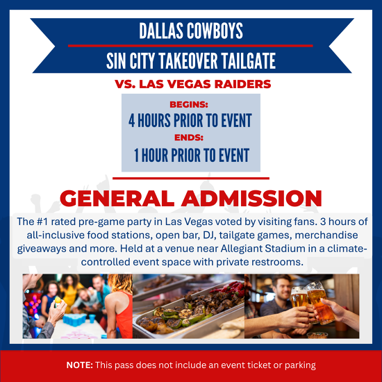 Dallas Cowboys Sin City Takeover Tailgate vs. Las Vegas Raiders_Edit